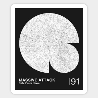 Massive Attack / Minimalist Graphic Artwork Design Magnet